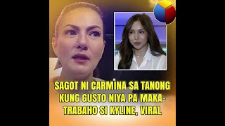 Sagot ni Carmina sa tanong kung gusto niya pa makatrabaho si Kyline, viral!