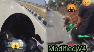 Hyper Ride with R15V4 vs R15V3 🥵 Market Reaction on Superbike 😱