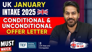 UK January Intake 2025: Conditional & Unconditional Offer Letter UK | UK University