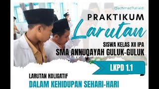 PRAKTEK LARUTAN | SISWA MIPA | SMA ANNUQAYAH