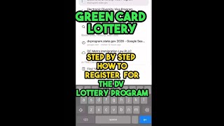 Step by Step How to Register for the DV Lottery Program #dvlottery #dvlottery2026