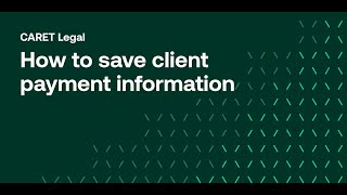 How to save client payment information