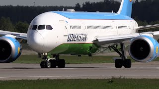 Boeing 787 Uzbekistan, вылет из Домодедово.