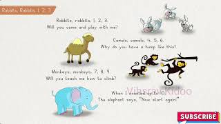 Rabbit, Rabbit 1, 2 , 3 Rhyme | Rabbit,Rabbit 1,2,3 song | for kids