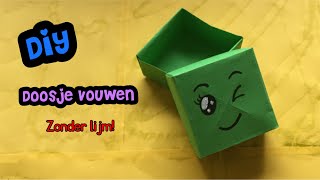 MAKKELIJK KNUTSELEN: Doosje knutselen met papier | Origami (MET UITLEG!)