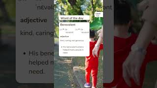Word of the day: Benevolent 📚  #wordoftheday #english #learnfluency