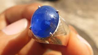 Unheated Untreated Natural Cornflower Blue Sapphire Myanmar Mogok 6.7ct Cabochon