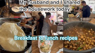 What did my husband cook for today | Indian busy morning routine | Veg lunch recipes Indian