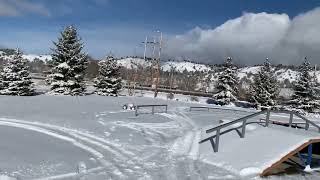 Traxxas Xmaxx on a snowy skatepark!