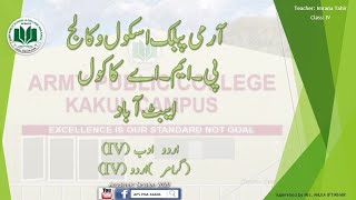 Grade IV week7 Urdu lit & lang Topic Minare Pakistan,Mazmoon Nawesi