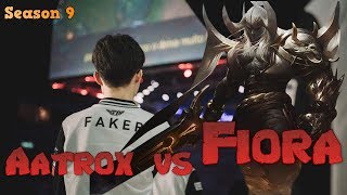 Faker - Aatrox vs Fiora Mid - LoL Season 9 KR Ranked | League of Legends Replays