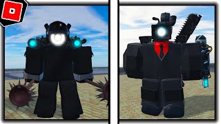 How to get PLUNGER WOMAN and UPGRADED LARGE CAMERAMAN MORPHS in BATHTUBS WARS - Roblox