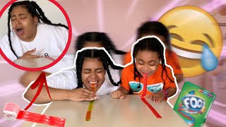 SPEED EATING CHALLENGE "LAST TO EAT FRUIT ROLL-UPS LOSES!! |The B&B Fam