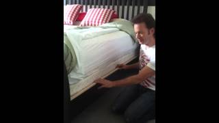 How to keep your mattress and box spring from sliding around inside your bed frame!