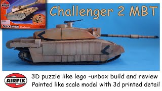 Airfix 1/48 quick build challenger tank model kit (Challenger 2 lego 3d puzzle)