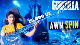 GODZILLA AWM SPIN #GIRLGAMER SRIYT # BattlegroundsMobileIndia #GodzillaAwmspin