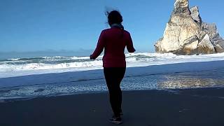 Дошли до пляжа на Мысе Pока. (Cabo de Roca) Португалия.