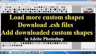 How To Add Custom Shapes to Adobe Photoshop 7.0 | Download and Add CSH file to Photoshop 7.0