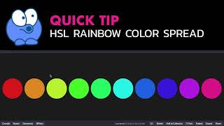 Apply HSL rainbow colors to multiple HTML elements using CSS, JavaScript, and GreenSock.