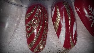 Simple Sugar Xmas . tutorial nail art Natalizie con effetto zucchero