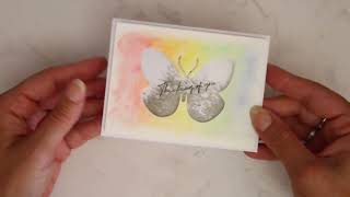 Des PAPILLONS et de l'AQUARELLE ! À tester ABSOLUMENT !! TROP JOLI 🦋 ! Tuto carterie scrap