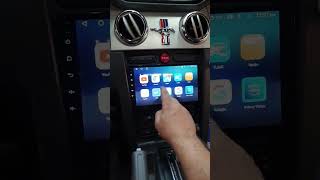 ford Mustang Android screen support wireless Apple Carplay Android Auto with subwoofer installation