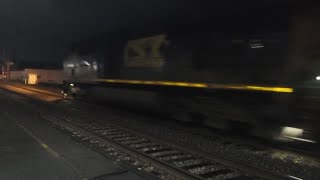 a fast and long night time CSX freight