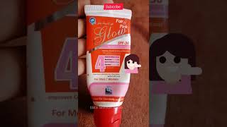 fair & pink glow cream / rang ghora krny wali cream / #ytshort #short #whiteningcream #frackle