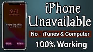 How To Unlock Any iPhone Unavailable Without Computer/Passcode & Deleted Data 2024