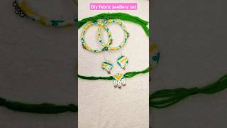 Diy handmade fabric jwellery set for durga puja#ytshorts#diy #trending#durgapuja #shorts #shortsfeed