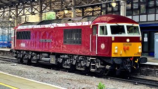 Recently-painted maroon Class 69 makes an appearance in Yorkshire