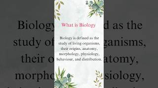 what is Biology #viral # shorts #definition of biology #lifescience