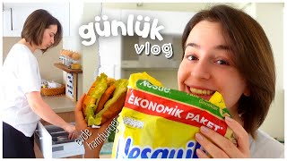 GÜNLÜK VLOG I MUTFAK RUTİNİ I EVDE BURGER I SOHBET