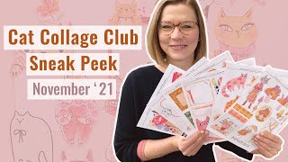 Cat Collage Club Sneak Peek November '21 | Collage Sheets For Cat Lovers