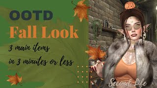 Second Life 2022  l  Fall OOTD - 3 Items In 3 minutes or Less  l  Sandra8675 Lifestyle Videos