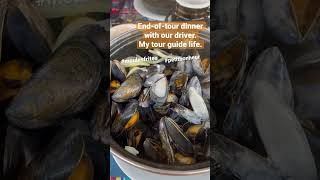 Moules frites in good company, Arromanches, Normandy. #francewithvero #moulesfrites #normandy