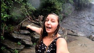 We Hiked In The Pouring Rain To A See Waterfall| Silver Run Falls| Cashiers, North Carolina