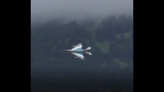 Beautiful low cloud, rainy Mig-21 flight