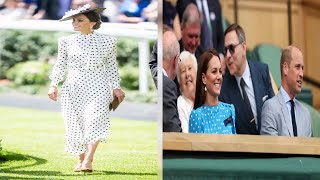 Kate Middleton Rewears A Blue Polka-Dot Dress For Wimbledon Appearance