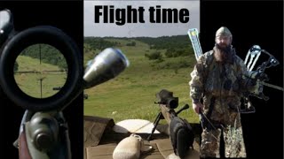 Flight time of bullets in long range hunting