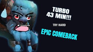 Spirit Breaker Try Hard Turbo 43MIN Epic Comeback | DOTA 2 #dota2 #dota2indonesia #dota2gameplay