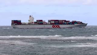 Two ships & two yachts inbound at Point Lonsdale.