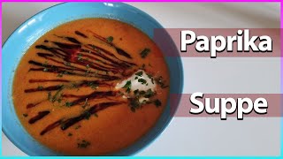 Schnelle Suppe mit Gemüsebrühe und Paprika - Ohne Fleisch| wenig Zutaten | Paprikasuppe Rezept