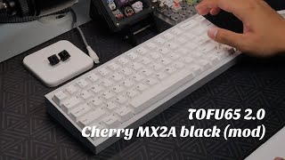 TOFU65 2.0 | Cherry MX2A Black (đã mod) | GMK Minimal R2 | Sound test | #yetimech