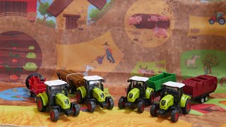 Unboxing Farm Agriculture Tractors and Birds Animals and Horn Sounds