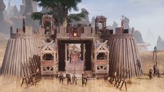 Conan Exiles - " Purge Area " by the Arms Rest, mix of new Aesir and Khitan. fully decorated, Xbox