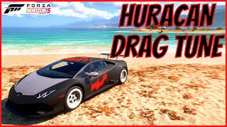 Forza Horizon 5 - Fastest Lamborghini Huracan Evo Drag Tune | Huracan Evo Drag Racing Build in FH5