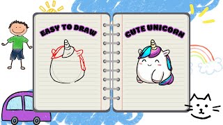 [Draw with me] Cute unicorn drawing