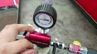 Snap on vaccum coolant filler