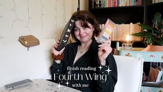 Finish reading Fourth Wing with me [reactions only + review]